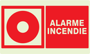 ALARME INCENDIE LUMINESCENT 330x200mm PHOTOLUM,INCENDIE 330X200