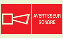 AVERTISSEUR SONORE LUMINESCENT 330x200mm PHOTOLUM,INCENDIE 330X200