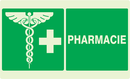 PHARMACIE LUMINESCENT 330x200mm PHOTOLUM,SECOURS 330X200