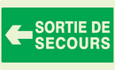 SORTIE DE SECOURS FLECHE A GAUCHE LUMINE PHOTOLUM,SECOURS 330X200