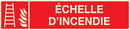 ECHELLE D'INCENDIE LUMINESCENT 330x75mm PHOTOLUM,INCENDIE 330X75