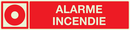 ALARME INCENDIE LUMINESCENT 330x75mm PHOTOLUM,INCENDIE 330X75
