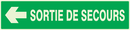 SORTIE DE SECOURS FLECHE A GAUCHE LUMINE PHOTOLUM,SECOURS 330X75