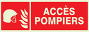 ACCES POMPIERS LUMINESCENT 330x120mm PHOTOLUM,INCENDIE 330X120