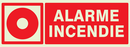ALARME INCENDIE LUMINESCENT 330x120mm PHOTOLUM,INCENDIE 330X120