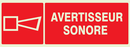 AVERTISSEUR SONORE LUMINESCENT 330x120mm PHOTOLUM,INCENDIE 330X120