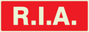 R.I.A LUMINESCENT 330x120mm PHOTOLUM,INCENDIE 330X120