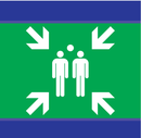 POINT DE RASSEMBLEMENT D-SIGN 100x100mm D-SIGN SECOURS
