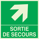 SORTIE DE SECOURS FLECHE EN HAUT A DROIT PHOTOLUM,SECOURS 200X200