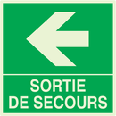 SORTIE DE SECOURS FLECHE A GAUCHE LUMINE PHOTOLUM,SECOURS 200X200