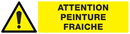ATTENTION PEINTURE FRAICHE 200x52mm DANGER 200X52 ADHESIF