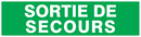 SORTIE DE SECOURS 200x52mm SECOURS 200X52 ADHESIF