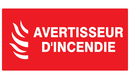 AVERTISSEUR D'INCENDIE 330x200mm INCENDIE 330X200 ADHESIF