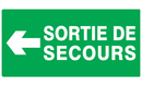 SORTIE DE SECOURS FLECHE A GAUCHE 330x20 SECOURS 330X200 ADHESIF