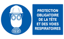 PROTECTION OBLIGAT. TETE/VOIES RESPIRATO OBLIGATIONS 330X200 ADHESIF