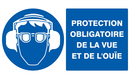 PROTECTION OBLIGATOIRE VUE/OUIE 330x200m OBLIGATIONS 330X200 ADHESIF