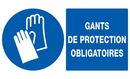 GANTS DE PROTECTION OBLIGATOIRES 330x200 OBLIGATIONS 330X200 ADHESIF