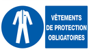 VETEMENTS DE PROTECTION OBLIGATOIRES 330 OBLIGATIONS 330X200 ADHESIF
