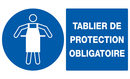 TABLIER DE PROTECTION OBLIGATOIRE 330x20 OBLIGATIONS 330X200 ADHESIF
