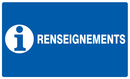 RENSEIGNEMENTS 330x200mm INFORMATION 330X200 ADHESIF