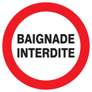BAIGNADE INTERDITE D.300mm INTERDICTION DIAM 300 ADHESIF