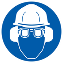 PROTECTION OBLIGATOIRE TETE/VUE/OUIE D.3 OBLIGATION DIAM 300 ADHESIF