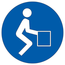 BONNE POSITION POUR SOULEVER D.300mm OBLIGATION DIAM 300 ADHESIF