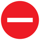 SENS INTERDIT D.420mm INTERDICTION DIAM 420 ADHESIF