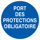 PORT DES PROTECTIONS OBLIGATOIRE D.420mm OBLIGATION DIAM 420 ADHESIF