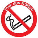 ZONE NON FUMEUR D.80mm INTERDICTION DIAM 80 ADHESIF
