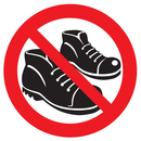 CHAUSSURES INTERDITES D.80mm INTERDICTION DIAM 80 ADHESIF