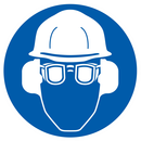PROTECTION OBLIGATOIRE TETE/VUE/OUIE D.8 OBLIGATION DIAM 80 ADHESIF