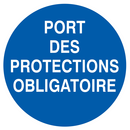 PORT DES PROTECTIONS OBLIGATOIRE D.80mm OBLIGATION DIAM 80 ADHESIF