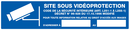SITE SOUS VIDEOPROTECTION 330x75mm INFORMATION 330X75 ADHESIF