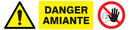 ACCES INTERDIT/DANGER AMIANTE 330x75mm DANGER 330X75 ADHESIF