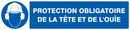 PROTECTION OBLIGATOIRE TETE ET OUIE 330x OBLIGATION 330X75 ADHESIF