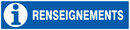 RENSEIGNEMENTS 330x75mm INFORMATION 330X75 ADHESIF