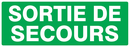 SORTIE DE SECOURS 330x120mm SECOURS 330X120 ADHESIF