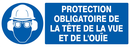 PROTECTION OBLIGATOIRE TETE/VUE/OUIE 330 OBLIGATION 330X120 ADHESIF