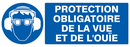 PROTECTION OBLIGATOIRE VUE/OUIE 330x120m OBLIGATION 330X120 ADHESIF