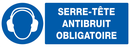 SERRE-TETE ANTIBRUIT OBLIGATOIRE 330X120 OBLIGATION 330X120 ADHESIF