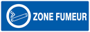 ZONE FUMEUR 330x120mm INFORMATION 330X120 ADHESIF