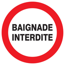 BAIGNADE INTERDITE D.180mm INTERDICTION DIAM 180 ADHESIF