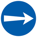 SENS OBLIGATOIRE (vers la droite) D.180m OBLIGATION DIAM 180 ADHESIF