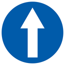 SENS OBLIGATOIRE (tout droit) D.180mm OBLIGATION DIAM 180 ADHESIF