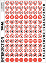 PLANCHE PICTOS INTERDICTION 300X220mm PLANCHES MINI-PICTOS