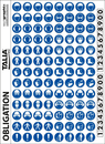 PLANCHE PICTOS OBLIGATION 300X220mm PLANCHES MINI-PICTOS