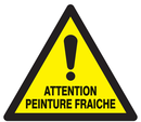 ATTENTION PEINTURE FRAICHE 300x300x300mm DANGER  300X300X300 ADHESIF