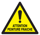 ATTENTION PEINTURE FRAICHE 100x100x100mm DANGER 100X100X100 ADHESIF