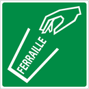 POUBELLE FERRAILLE ADHESIF 200x200mm ENVIRONNEMENT 200X200 ADHESIF